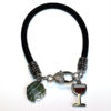 Bracelet with Artichoke and Wine Glass Charms - Accessories