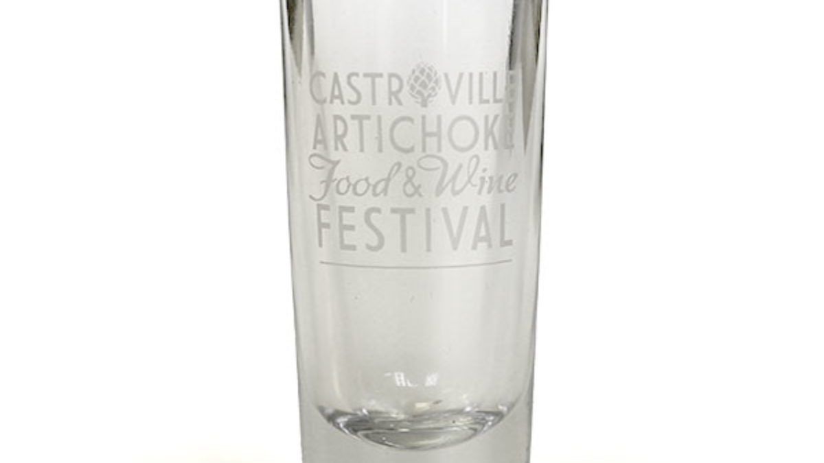 Mason Jar Drinking Glass with Straw - Artichoke Festival