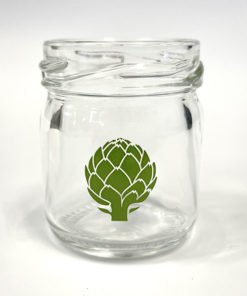 Mason Jar Drinking Glass with Straw - Artichoke Festival